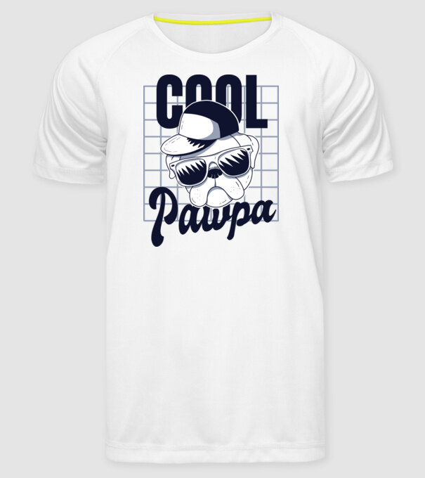 Cool Pawpa model alb pe tricou