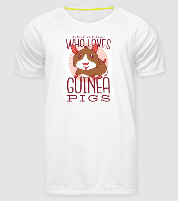 Doar o fată care iubește porcușorii de Guineea model alb pe tricou