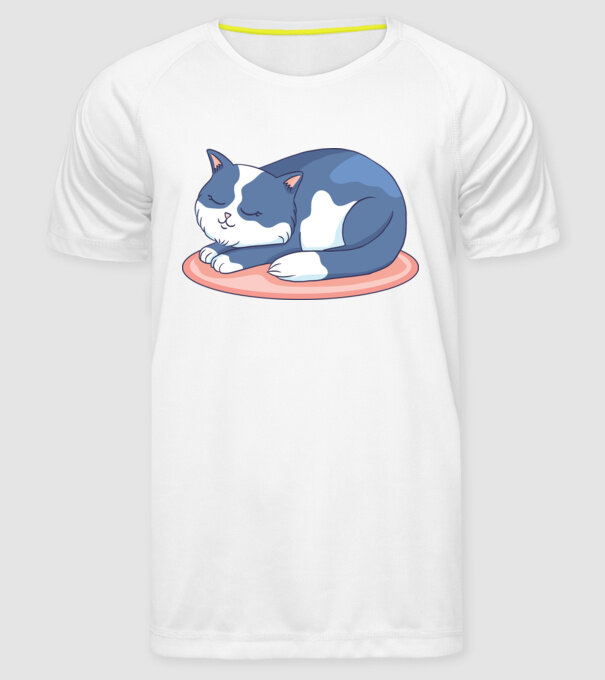 Pisicuță drăguță model alb pe tricou
