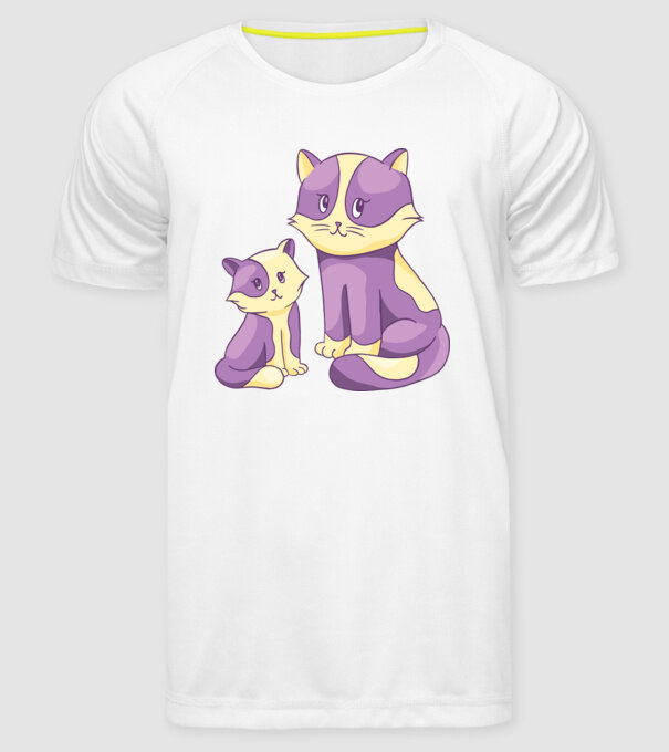 Pisicuțe drăguțe model alb pe tricou