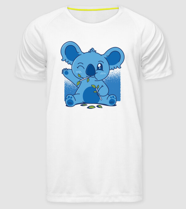 Koala drăguț model alb pe tricou