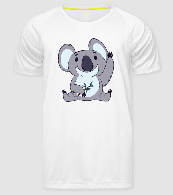 Koala drăguț model alb pe tricou