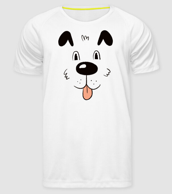 Cap Câine drăguț model alb pe tricou