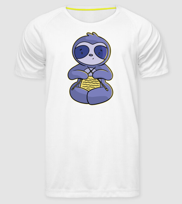 Leneș drăguț tricotând model alb pe tricou