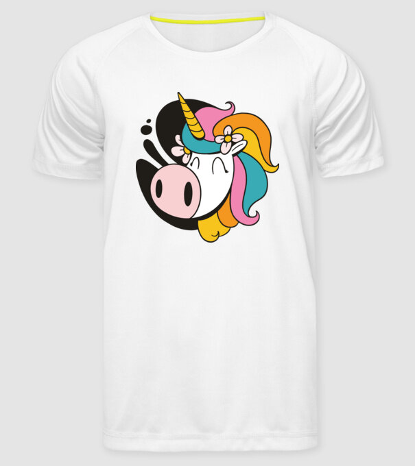 Unicorn drăguț model alb pe tricou