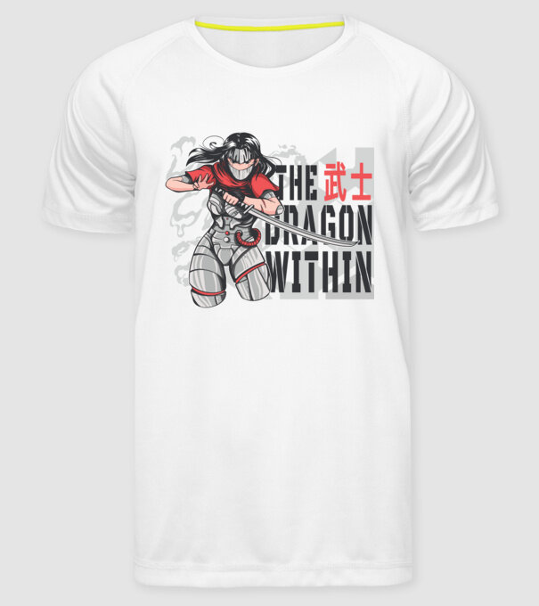 Cyborg Ninja fată Anime model alb pe tricou