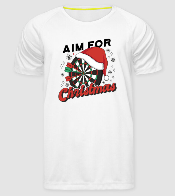 Darts Crăciun model alb pe tricou