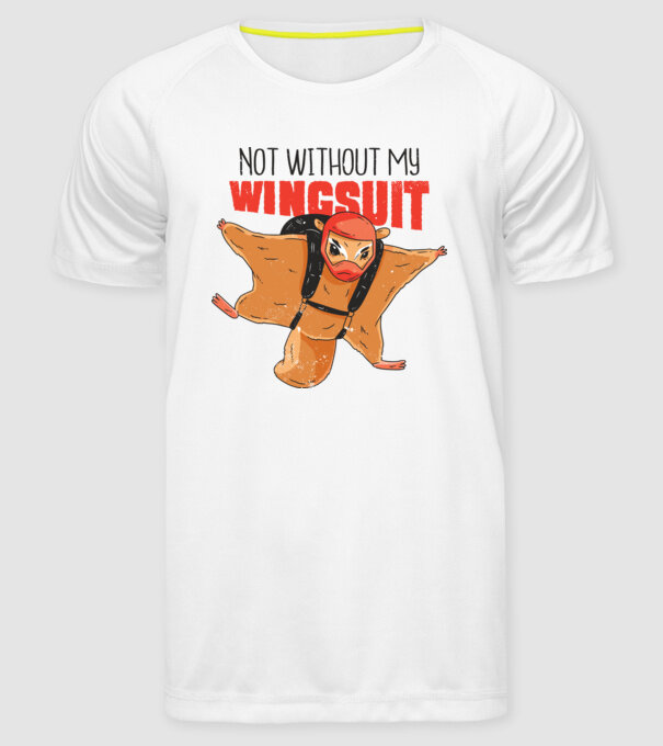 Veveriță cu parașută tricou amuzant model alb pe tricou