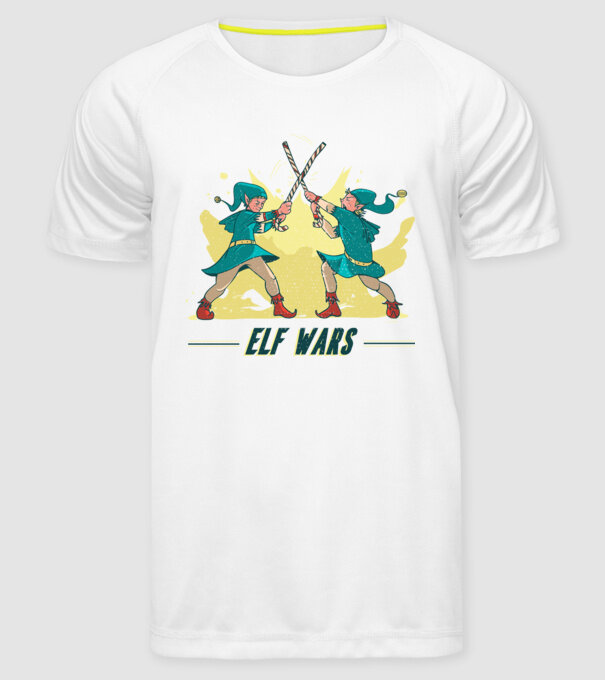 Războiul elfilor model alb pe tricou