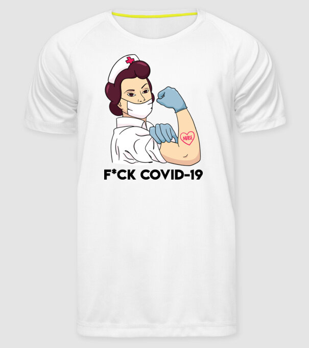 FCK Covid-19 Coronavirus model alb pe tricou