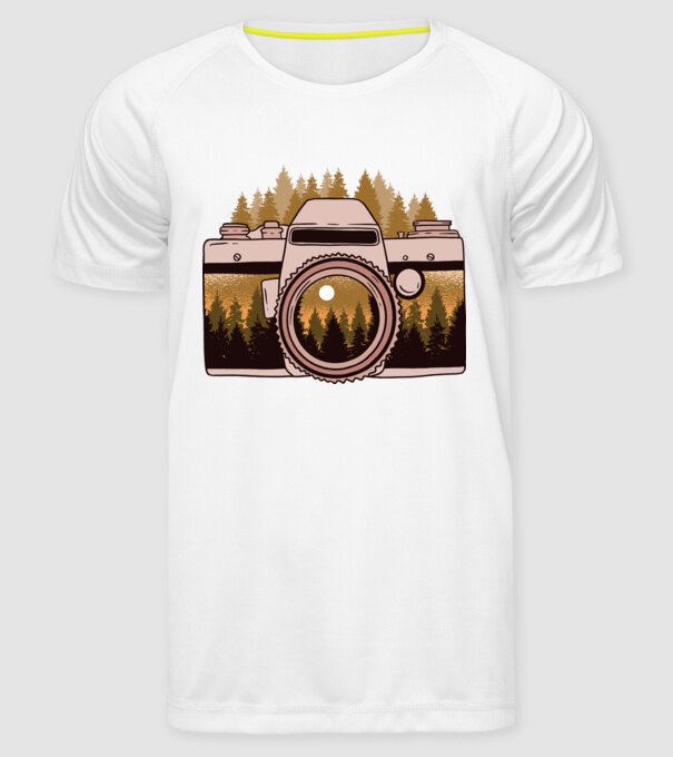Natură Fotograf tricou fotograf model alb pe tricou