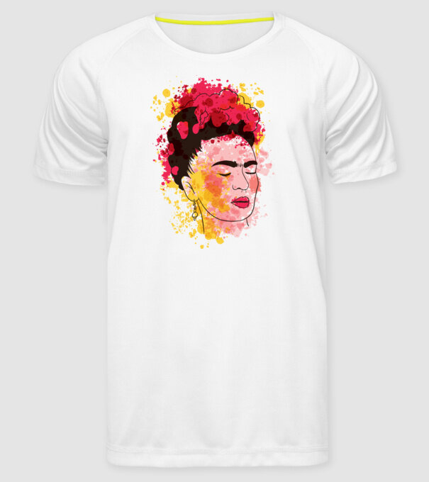Frida Kahlo model alb pe tricou