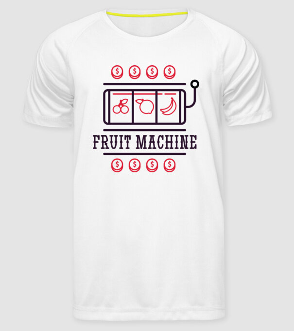 Fruit Machine Slot Machine model alb pe tricou