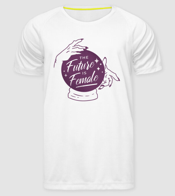 Future is Female Ziua Femeii model alb pe tricou
