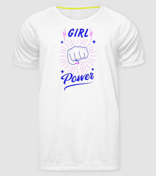 Girl Power Ziua Femeii model alb pe tricou