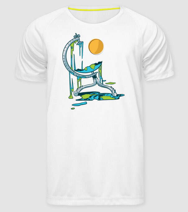 Încălzire globală model alb pe tricou