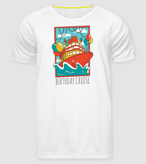 Croazieră model alb pe tricou