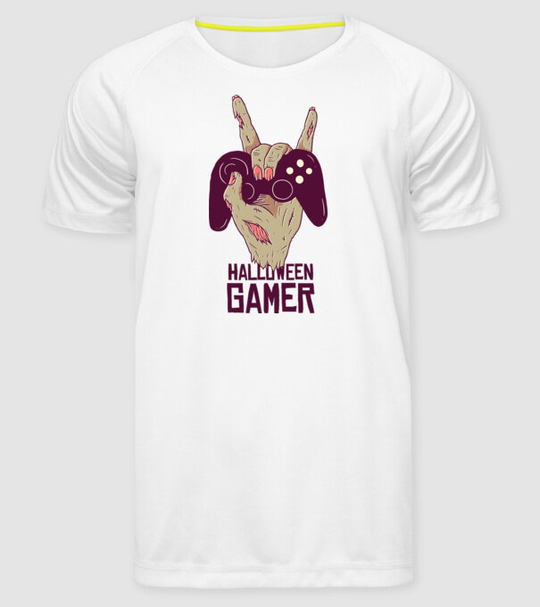 Halloween Gamer tricou Zombie model alb pe tricou