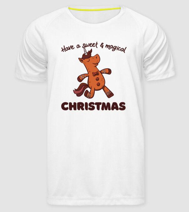 Have a sweet and magical Christmas model alb pe tricou
