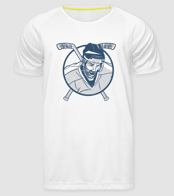 Hochei Jucător Hochei de gheață model alb pe tricou