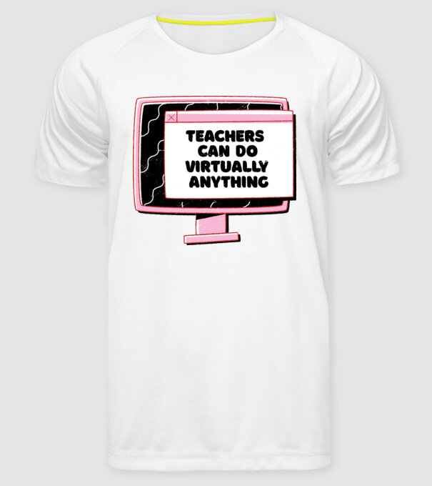Home Office Pentru profesori model alb pe tricou