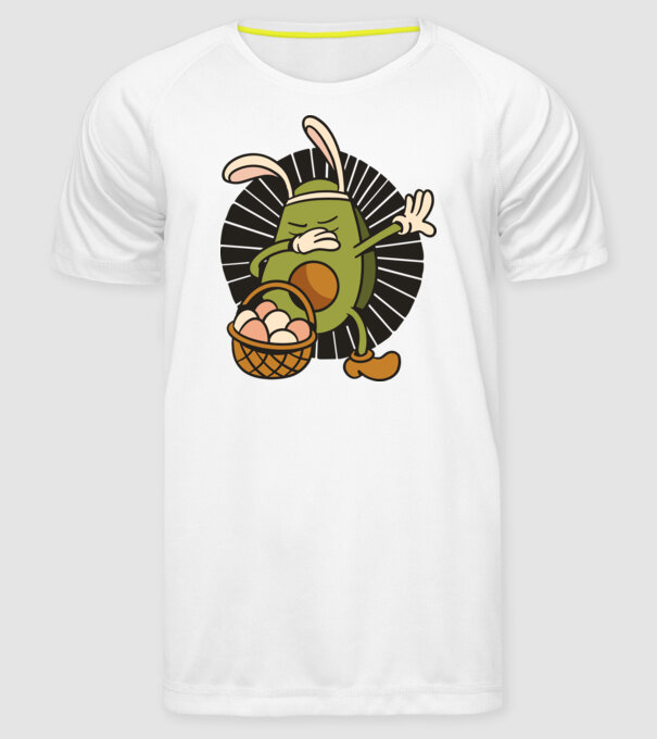 Avocado de Paște DAB model alb pe tricou