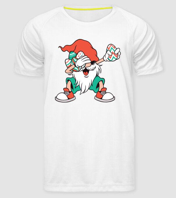 Elf de Paște DAB model alb pe tricou