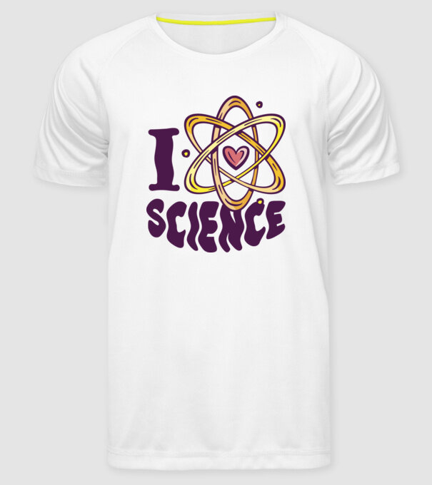 I Love Science știință model alb pe tricou