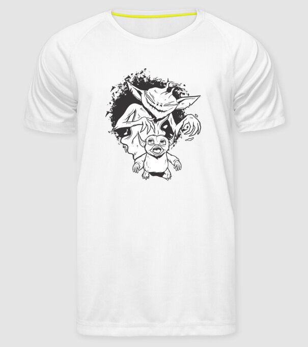 Umbră înfricoșătoare model alb pe tricou