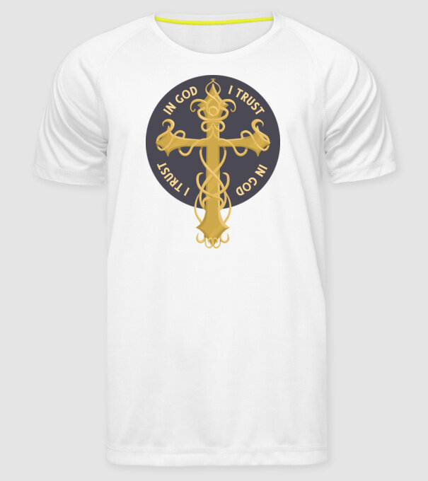 In God We Trust model alb pe tricou