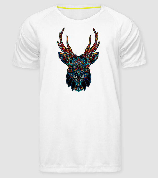 Elan model alb pe tricou
