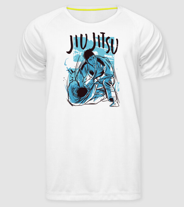 Jiu Jitsu model alb pe tricou