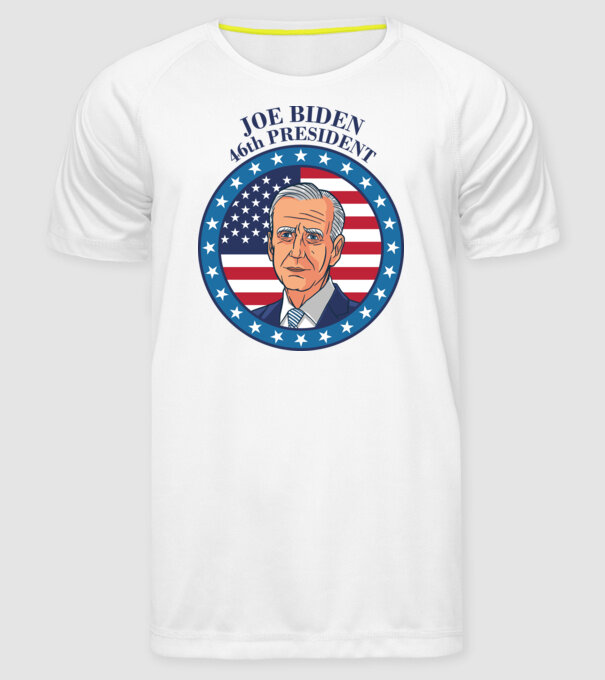 Joe Biden cel de-al 46-lea președinte al SUA model alb pe tricou