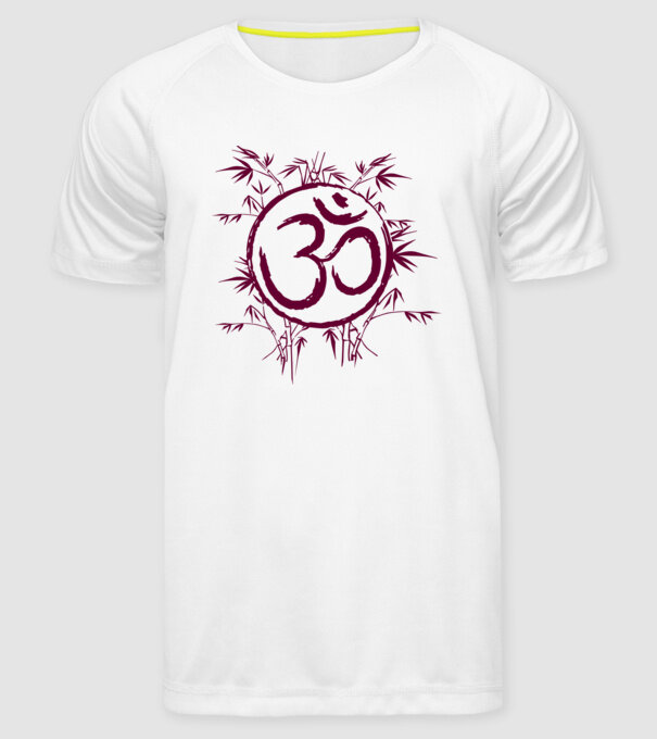 Simbol Yoga model alb pe tricou