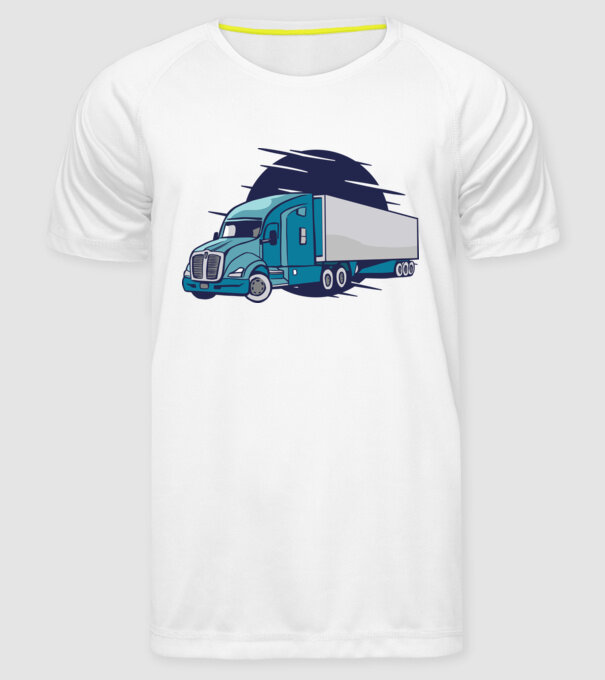 Tricou Șofer de camion model alb pe tricou