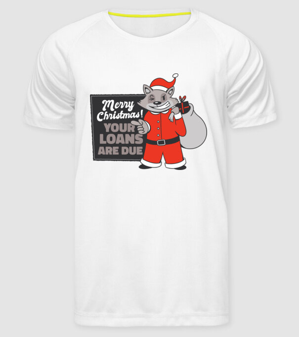 Raton de Crăciun model alb pe tricou
