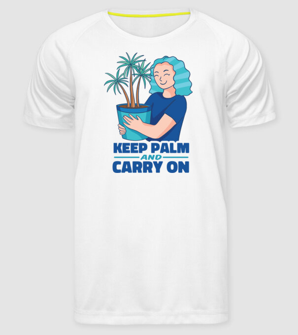 Keep Calm and Carry On model alb pe tricou