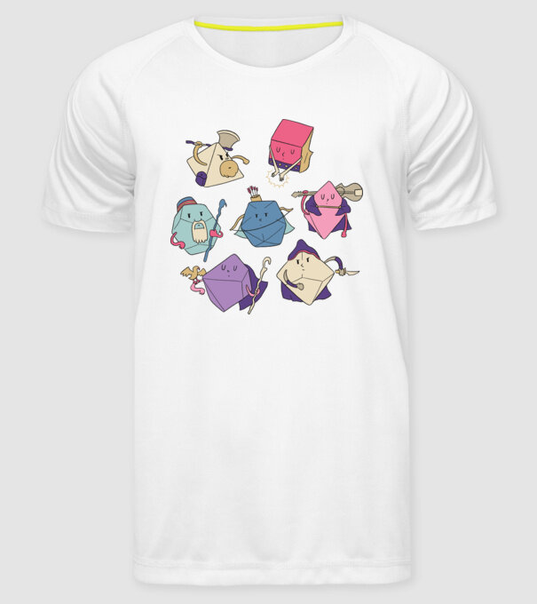 Caractere Cub model alb pe tricou
