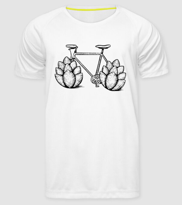 Bicicletă Hamei model alb pe tricou