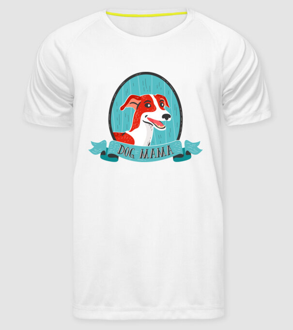 Câine Mamă model alb pe tricou