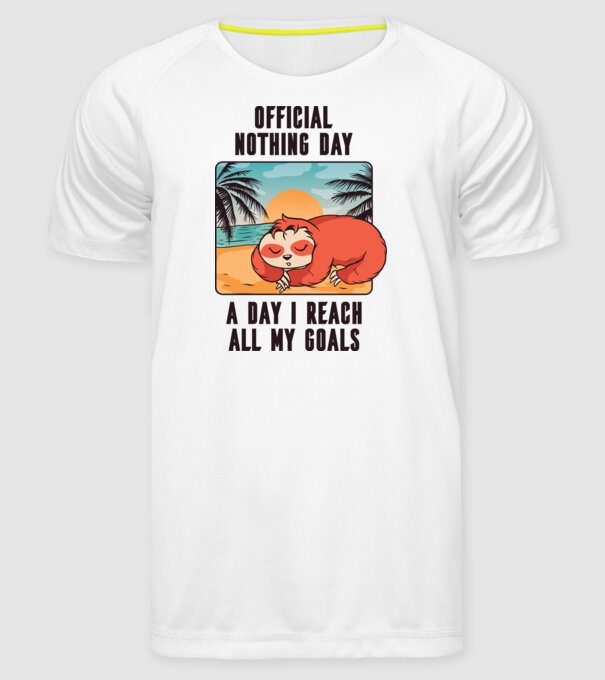 Leneș - Odihnă oficială model alb pe tricou
