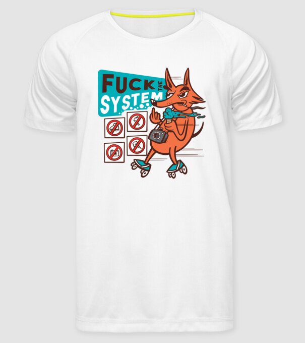 Câine Rebel model alb pe tricou