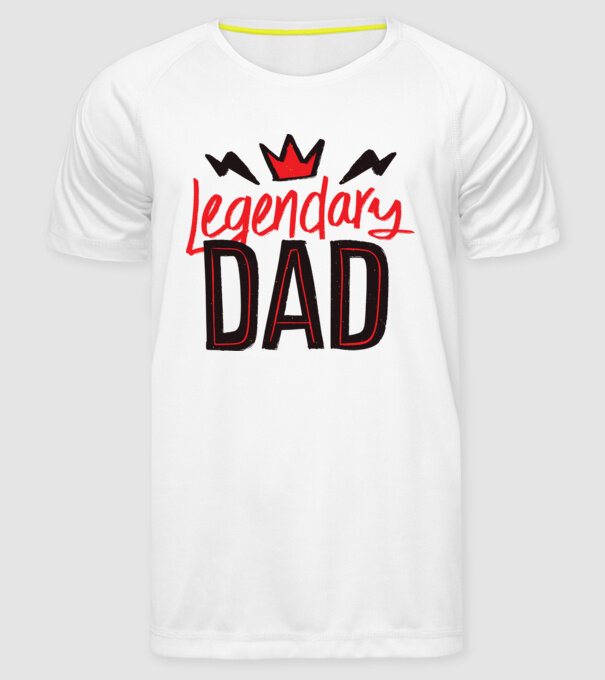 Tată legendar model alb pe tricou