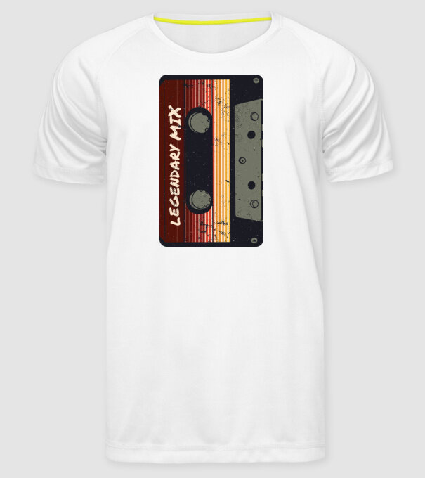 Casetă Legendary Mix model alb pe tricou
