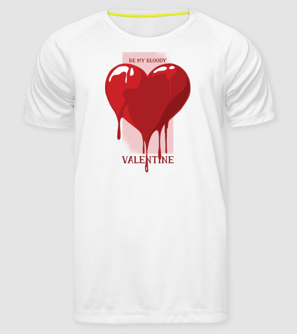 Fii dragostea mea - Be my bloody Valentine model alb pe tricou