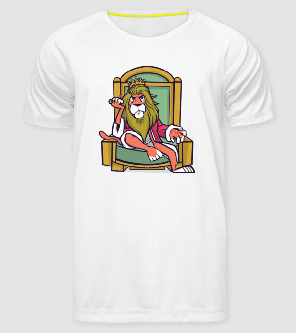 Lion King model alb pe tricou