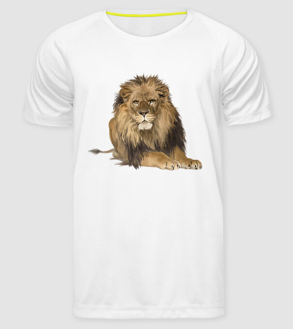 lion king model alb pe tricou