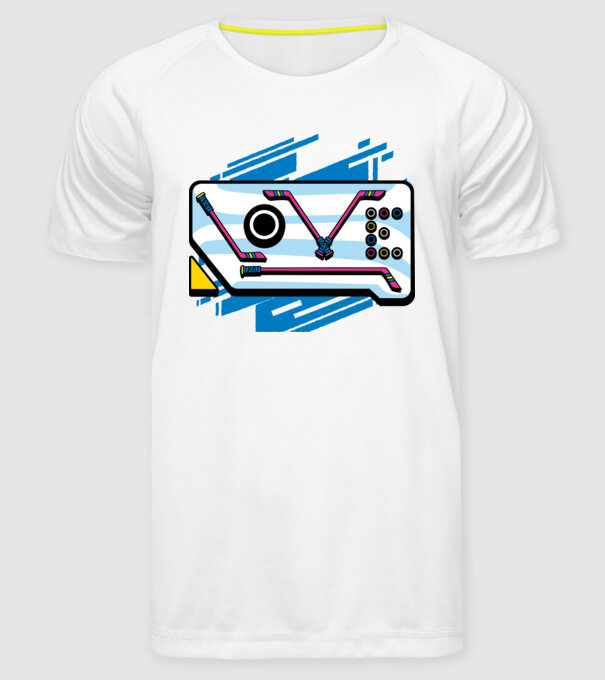 Love Hockey model alb pe tricou