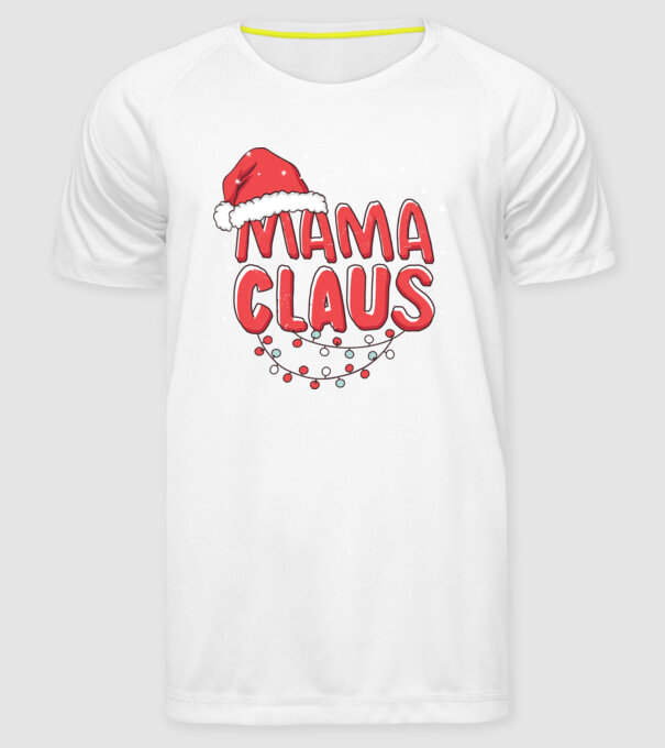 Mama Claus model alb pe tricou