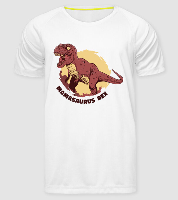 mamasaurus rex model alb pe tricou